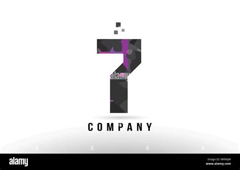 purple black number 7 logo design suitable for a company or business Stock Vector Image & Art ...