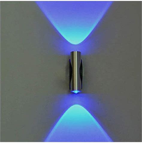 Wotryit 1Pc Double-Headed LED Wall Lamp Home Sconce Bar Porch Wall Decor Ceiling Light Blue ...