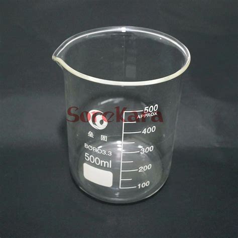 500ml Low Form Beaker Chemistry Laboratory Borosilicate Glass ...