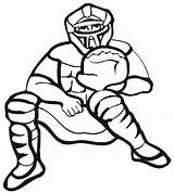 Baseball coloring Page Catcher Stands Behind The Plate And Waits For  sketch template