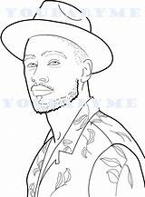 Young Man With Hat Coloring Page Black Boy  sketch template
