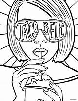 Taco Bell Coloring Sheets Pages sketch template
