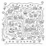 Town Map Coloring Page Drawing Ring Color PNG  sketch template