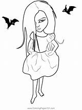 Vampire 1 Coloring Page For Kids  Free Vampires Printable sketch template