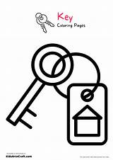 Key Coloring Pages For Kids sketch template