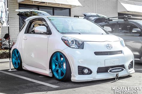 custom ; tuned ; Scion iQ with electric blue rims | Toyota, Mini cars ...