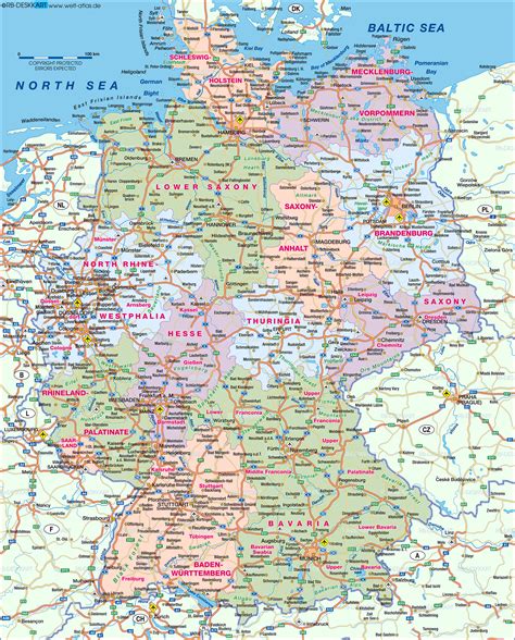 Map of Germany - Map in the Atlas of the World - World Atlas