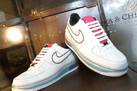 Diamond Studded: Diamond Studded Nike Air Force 1 Sneakers