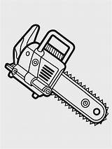Electric Chainsaw coloring Book Pages For Children And Adults With  sketch template