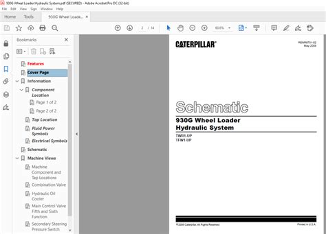 CAT 930G Wheel Loader Hydraulic System Schematic Manual - PDF DOWNLOAD - HeyDownloads - Manual ...