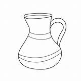 Jug Coloring Pages Water Pitcher Drawing Colouring Template Color  sketch template