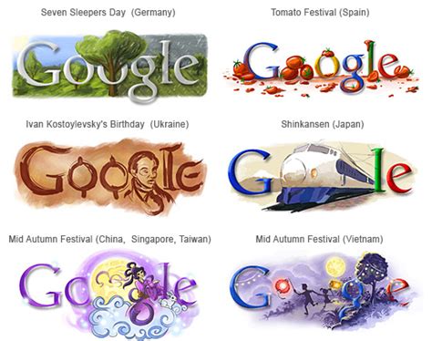 Google Doodles from Different Countries You Haven't Seen - The Design Inspiration | The Design ...