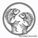 Pisces Coloring Pages  Free & Printable sketch template