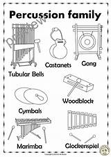 Percussion Instruments Line Puzzles  Learning Music Notes sketch template