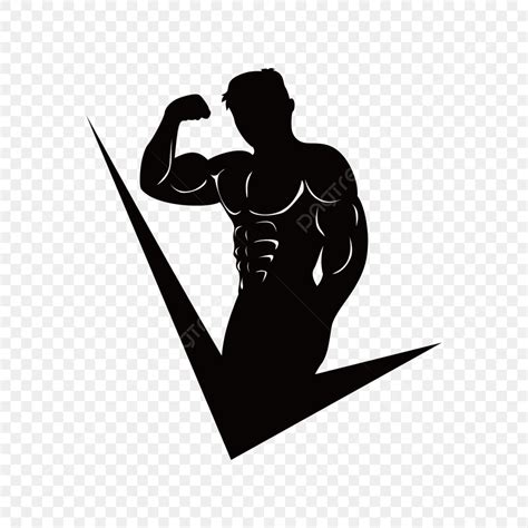 Muscle Man Silhouette Vector PNG, Muscle Man Logo, Muscle, Man, Logo PNG Image For Free Download