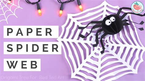 Easy Paper Spider Web Craft for kids - Red Ted Art - Kids Crafts