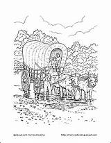 Prairie Schooner Stagecoach Clipart Coach Stage Template Coloring Pages  sketch template