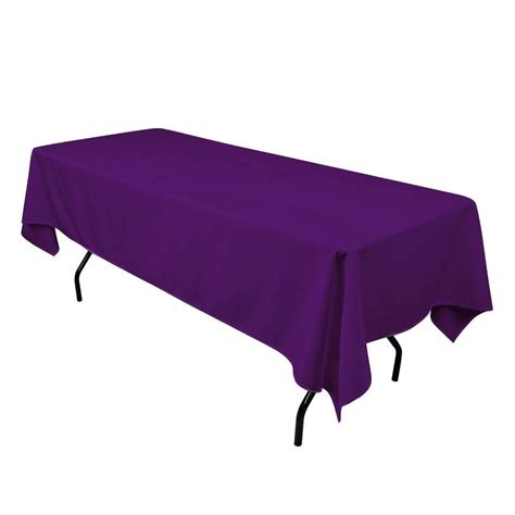 Purple 60" x 126" Rectangular Tablecloth Table Cover