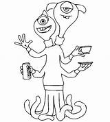 Terri And Terry Coloring Pages  Monsters University sketch template