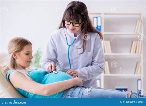 The Pregnant Woman at Regular Pregnancy Check-up Stock Photo - Image of doctor, consulting ...