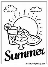Summer Coloring Pages Sheet Color Kids Printable Colouring Seasons  sketch template