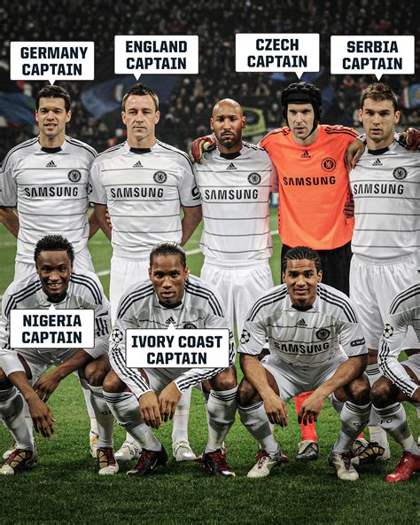 The insane Chelsea lineup of captains compared to our new youth ...