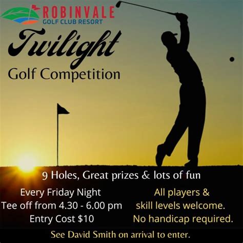 Twilight Golf Competition | Robinvale Golf Club Resort