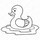 Duck Drawing Rubber White Clipart Outline Easy Kids Ducky Vector Line  sketch template