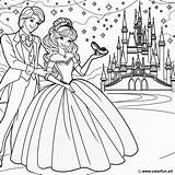 Cinderella And Prince Coloring Page Download Or Print For Free sketch template