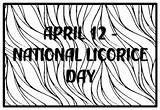 APRIL 12  NATIONAL LICORICE DAY April Coloring Pages By Anisha Sharma sketch template
