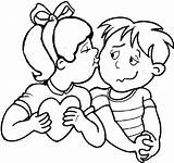 Kiss Love  Kids Coloring Pages sketch template