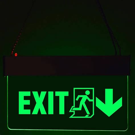 Red,Green LED Exit Sign Board, 12 at Rs 1950 in Gurugram | ID: 21544229088