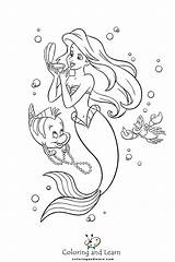 The Little Mermaid Coloring Pages FREE 2025  Coloring And Learn sketch template