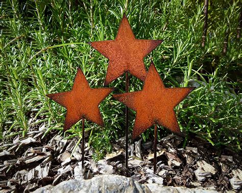 Celestial Star Steel Garden Stake,star Garden Decor, Rusty Metal, Christmas Decor Star Garden ...