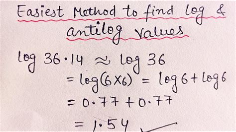 How to find Log and Antilog values without calculator | logarithm and ...
