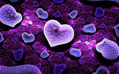 🔥 Download 3d Purple Hearts Background Wallpaper Cool Pc by @mreilly ...