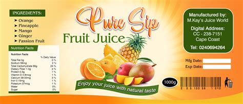 Fruit Juice Label | Food poster design, Food graphic design, Food packaging design