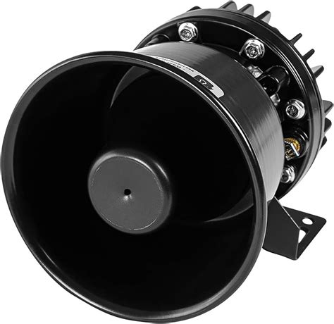 Amazon.com: DORRALE Police Siren Speaker 100W Horn Speaker Black Metal Round Cone Louderspeaker ...