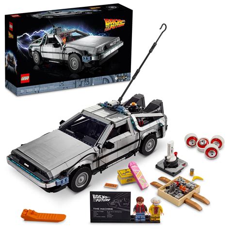 Buy LEGO Icons Back to The Future Time Machine 10300, Model Car ...