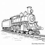 Coloring Steam Locomotive Train Pages Engine Trains Printable Sheets  sketch template