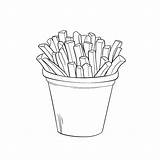French Fries coloring Page – Coloring Corner sketch template