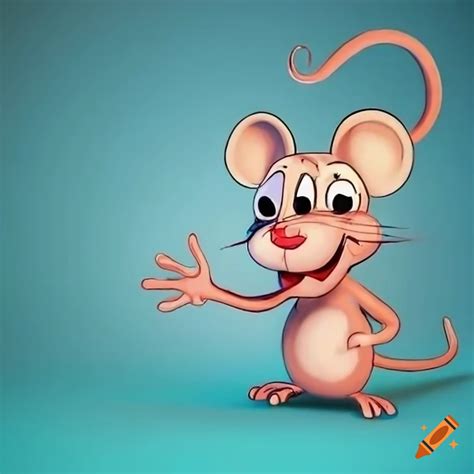 Retro cartoon mouse character on Craiyon