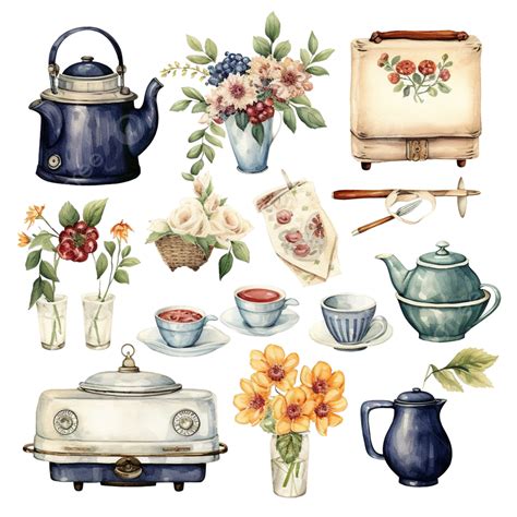 Watercolor Vintage Clip Art, Glass, Watercolor, Vintage PNG Transparent Image and Clipart for ...