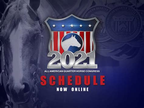 2021 All American Quarter Horse Congress Horse Show Schedule Released :: All American Quarter ...