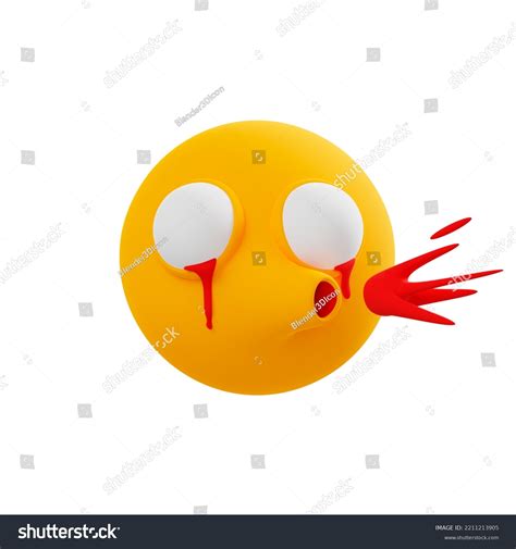 Spitting Blood Face Emoji 3d Rendering Stock Illustration 2211213905 | Shutterstock