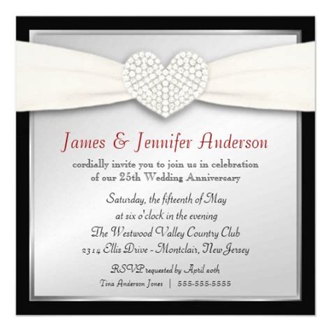 25th Silver Wedding Anniversary Party Invitations 13 Cm X 13 Cm Square Invitation Card | Zazzle