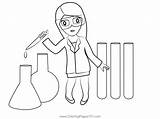 Coloring Science Laboratory Pages School Parts Outline Colouring Lab  sketch template