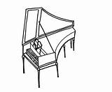 Harpsichord Drawing  Free Download On ClipArtMag sketch template
