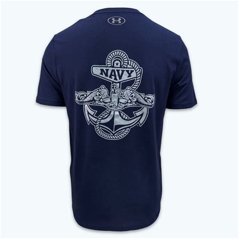 Navy Under Armour Anchor Silent Service Performance Cotton T-Shirt (Na