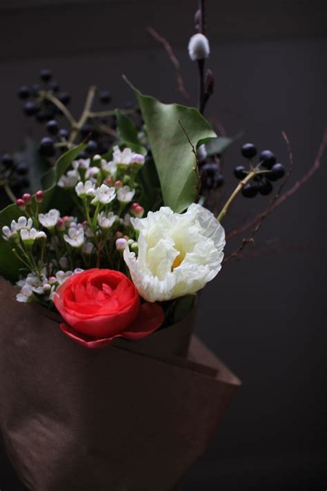 January small wrapped bouquet | Small bouquet, Flowers, Garden design